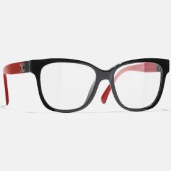 Chanel 3472 1771 54 Black Red Eyeglasses CH3472 - Picture 1 of 5